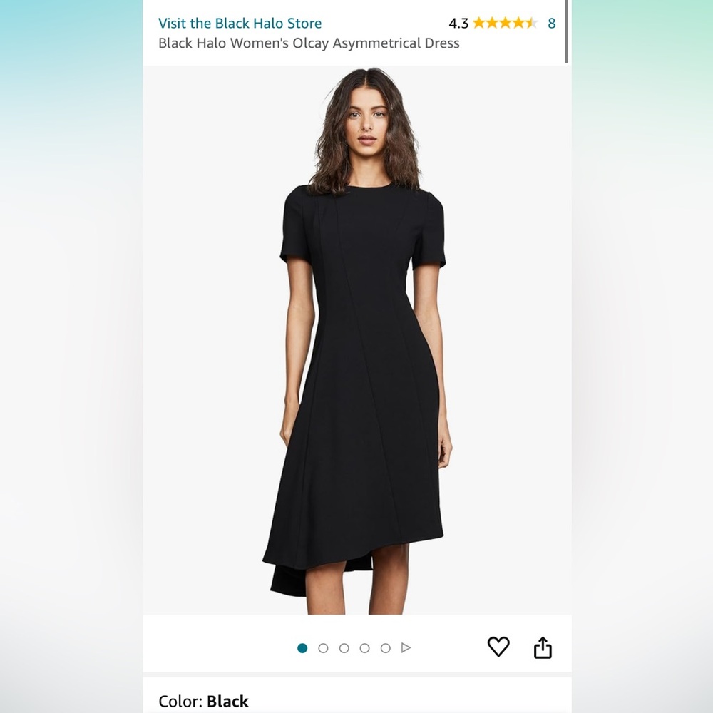 Black Halo Olcay Asymmetrical Dress